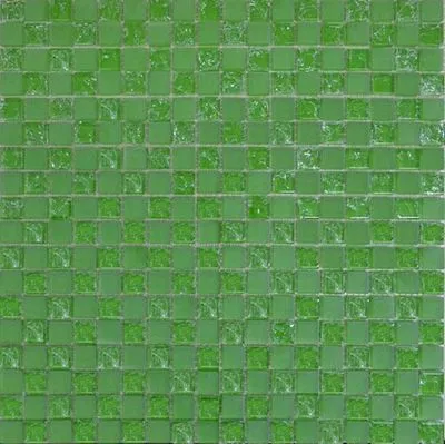 Мозаика Grand Kerama шахматка зеленый матовый-зеленый колотый 485, Фото