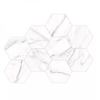 Плитка ALMERA CERAMICA Spain CALACATTA WHITE HEX 240x200, Фото