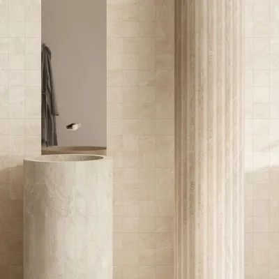 Плитка EMIL CERAMICA DUAL TRAVERTINE ENNS DT.PA WHITE 100X100 10x10, Фото