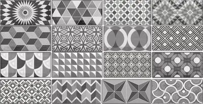 Плитка Equipe METRO PATCHWORK B&W 21396, Фото