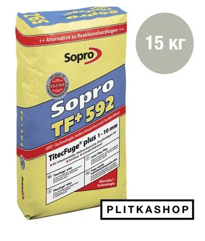 Узкая высокопрочная затирка 1-10 мм Sopro TF 592/15 15кг, Фото