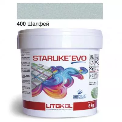 Затирка епоксидна для швів Litokol STARLIKE EVO STEVOVSL0005 5 кг 400 шавлія, Фото