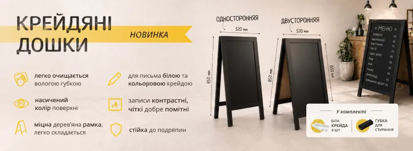 Нові дошки для крейди