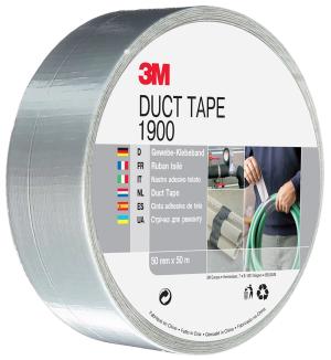 Односторонняя клейкая лента 3M 1900 Duct Tape 1900-SL-50-10,0 универсальная армированная ремонтная 48мм х 10м серебряная