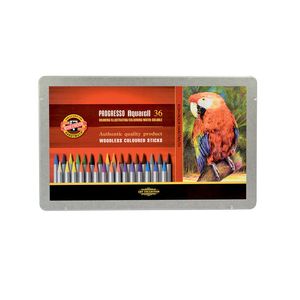 Акварельні кольорові олівці Progresso 36 металева упаковка Koh-i-Noor 8785