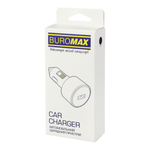 Автомобільний зарядний пристрій Buromax USB-A+A: 5V/2.4A USB-C: 5V/3A 32 W чорний BM.0630