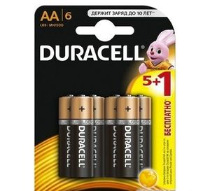 Батарейки DURAСELL Basic 1.5 V AA LR6 5шт+1шт Бельгія 0157245