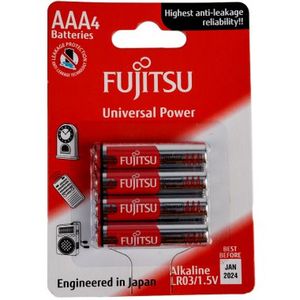 Батарейки FUJITSU щелочные Alkaline Universal Power AАA LR03 4шт 0157074