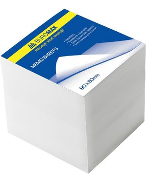 Блок белой бумаги для заметок 80х80 несклеенный BM.2205 Buromax - Фото 1