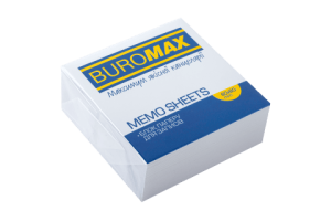 Блок белой бумаги для заметок 80х80 склеенный BM.2200 Buromax