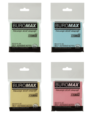 Блок бумаги для записей 76х76 мм ассорти Buromax BM.2316-99