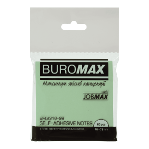 Блок бумаги для записей 76х76 мм ассорти Buromax BM.2316-99
