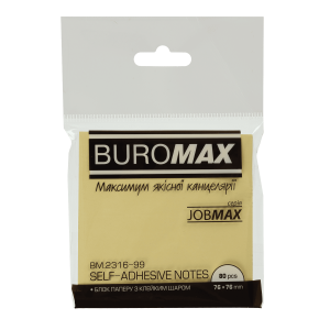 Блок бумаги для записей 76х76 мм ассорти Buromax BM.2316-99