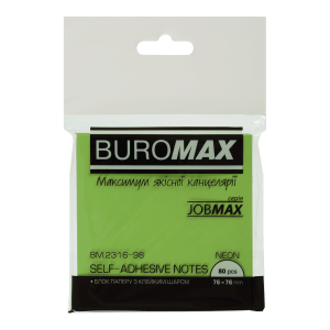 Блок бумаги для записей NEON 76х76 мм ассорти Buromax BM.2316-98