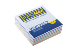 Блок паперу для нотаток Веселка 90х90х30 мм несклеенный Buromax BM.2257
