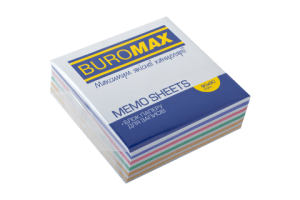 Блок паперу для нотаток Веселка 90х90х30 мм склеєний Buromax BM.2256