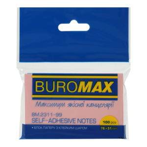 Блок бумаги для заметок 51х76 мм BM.2311-99 Buromax ассорти