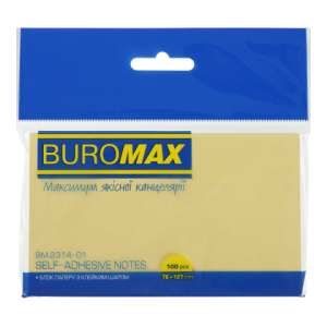 Блок для заміток 76x127 мм жовтий BM.2314-01 Buromax