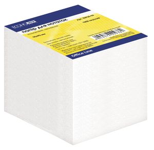 Блок бумаги для заметок непроклеенный 90х90 мм 1000 листов белый Economix E20938 - Фото 1