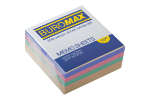 Блок бумаги для записей Декор 90х90 несклеенный Buromax BM.2285