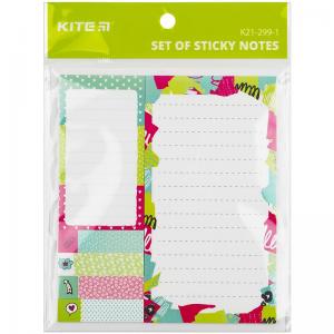 Блок паперу з клейким шаром та закладки Kite набір Color K21-299-1 - Фото 2