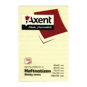 Блок бумаги с клейким слоем 100x150 мм 100 листов линия Axent 2330-01-А - Фото 1