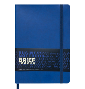 Блокнот деловой А5 BRIEF LOGO2U 96 листов, клетка, обложка искусственная кожа Buromax BM.295104