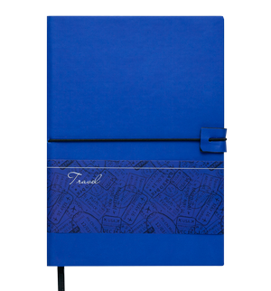 Блокнот деловой А5 TRAVEL LOGO2U 96 листов, клетка, обложка искусственная кожа Buromax BM.29521102