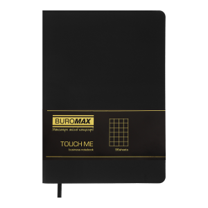 Блокнот деловой А5 TOUCH ME L2U 96 листов в клетку искусственная кожа Buromax BM.295102