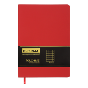 Блокнот деловой А5 TOUCH ME L2U 96 листов в клетку искусственная кожа Buromax BM.295102