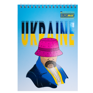 Блокнот на пружине сверху Buromax PATRIOT T.SHEVCHENKO А5 48 л клетка BM.24545114.1