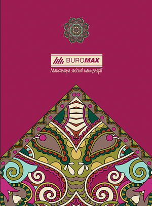Блокнот-планшет клееный сверху А5 48 листов клетка картонная обложка ассорти Buromax BM.2477