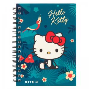 Блокнот Kite Hello Kitty в пластиковій обкладинці на спіралі А6 80 аркушів клітинка HK19-226