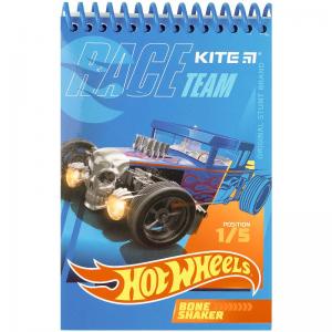 Блокнот Kite Hot Wheels на пластиковій спіралі 48 аркушів А6 HW21-196