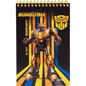 Блокнот пластиковый А6 48 листов нелинованный Transformers BumbleBee Movie Kite TF19-196