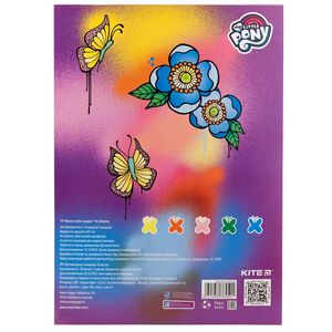 Бумага цветная двусторонняя неоновая A4 10 листов/5 цветов Kite My Little Pony LP19-252 - Фото 1