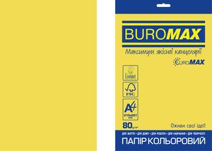 Набір кольорового паперу Buromax А4, 80г/м2, 20 аркушів, BUROMAX INTENSIVE BM.2721320E - Фото 1