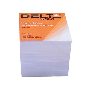 Блок бумаги для заметок белый непроклеенный 90х90х80 мм Delta D8005