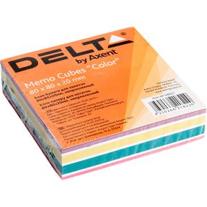 Блок бумаги для заметок Delta непроклеенный 80х80х20 Color D8021 - Фото 1
