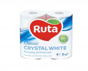 Папір туалетний RUTA Classic rt.40044 2 шари 4шт білий на гільзі
