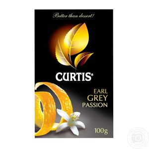 Чай чорний крупнолистовий чай Curtis Earl Grey 100г Passion 10548202