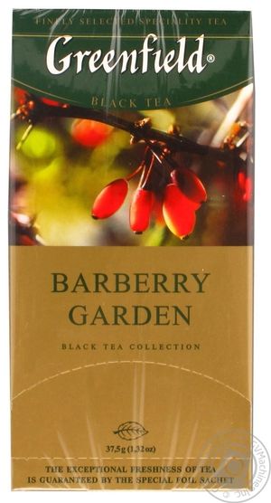 Чай Greenfield Barberry Garden чорний з ягодами і ароматом барбарису 1.5г х 25шт. gf.106036