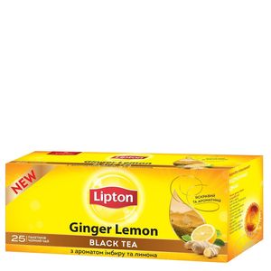 Чай Lipton чорний Ginger Lemon 1.8г х 25шт. 10693273