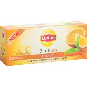 Чай черный Lipton Super tasty Citrus байховый 25*1,8г/уп 10683768