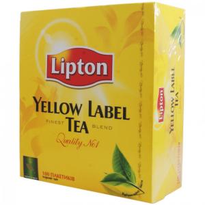 Чай черный Lipton Yellow Label байховый 100*2г/уп 10585660