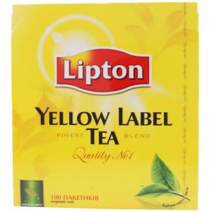 Чай черный Lipton Yellow Label байховый 100*2г/уп 10585660 - Фото 1