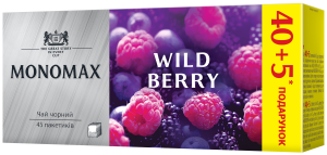 Чай чорний МОNОМАХ WILD BERRY 1.5г*45 пакет mn.74193