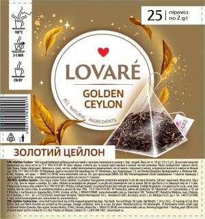 Чай чорний LOVARE Golden Ceylon 2г х 25шт lv.00017