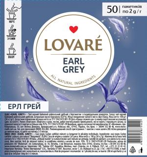 Чай чорний LOVARE Earl Grey 2г х 50шт lv.75442
