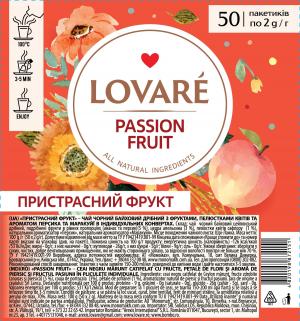 Чай чорний LOVARE Passion Fruit 2г х 50шт lv.72151
